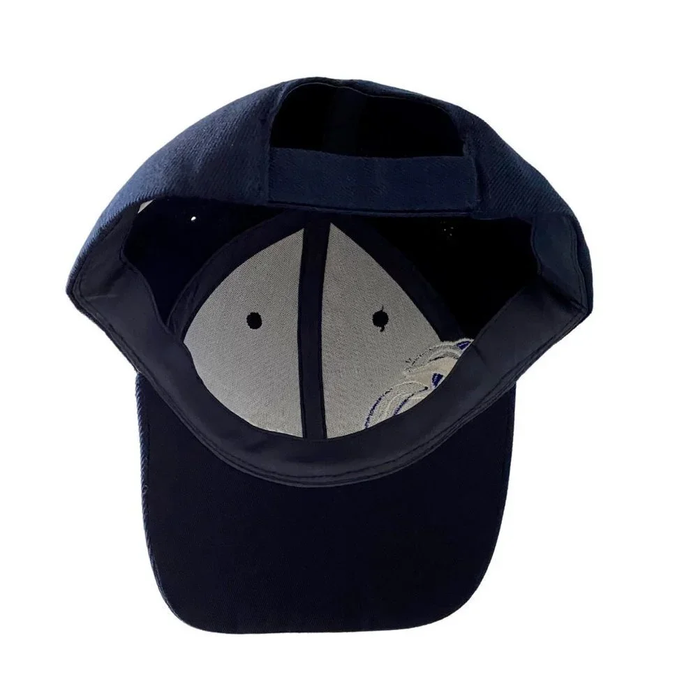 Navy Blue Florida Hat with Embroidered Dolphins NEW